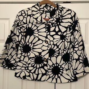 J.Crew Navy & White Floral Jacket – Size 0